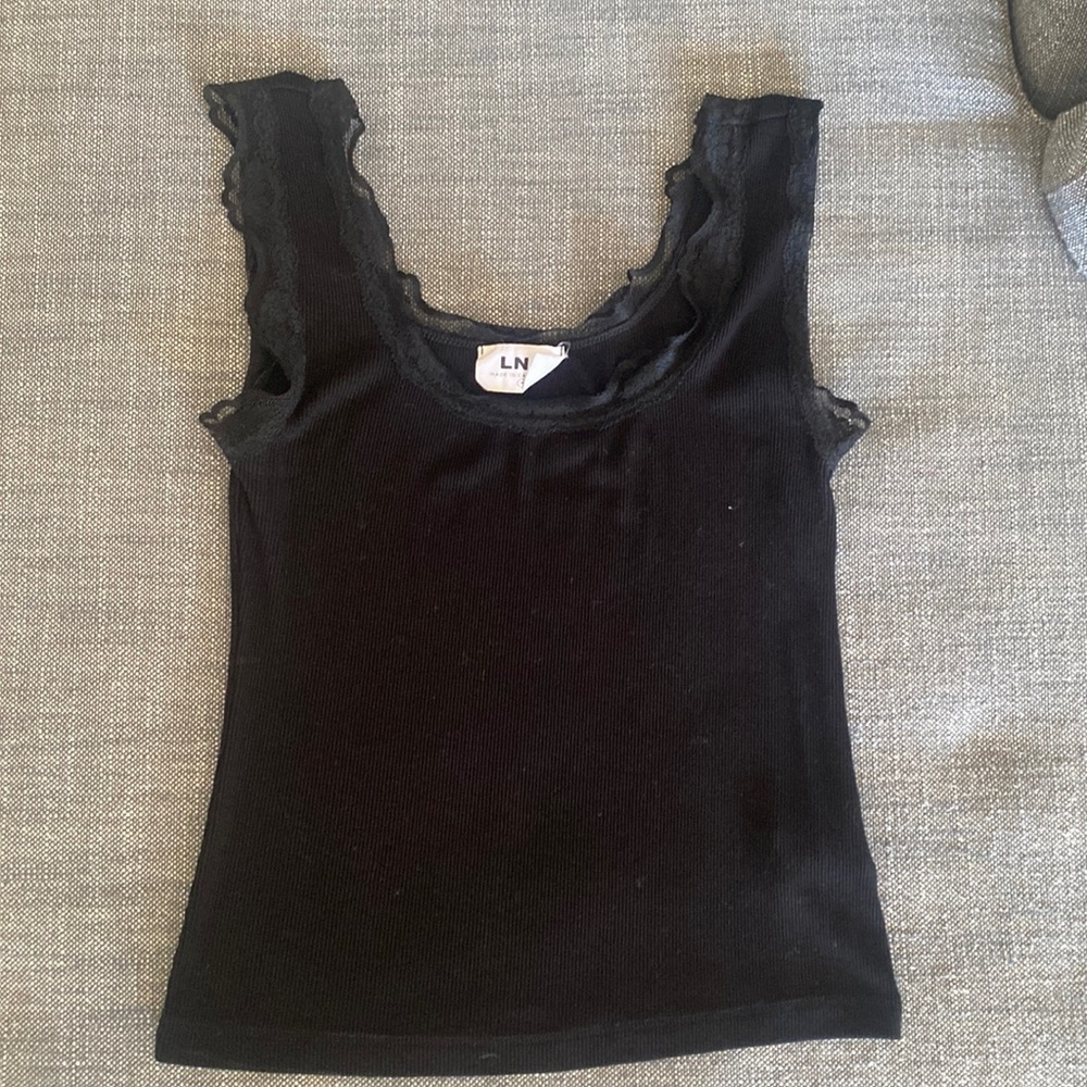 Lace trim cami from LNA, size M fits like an XS